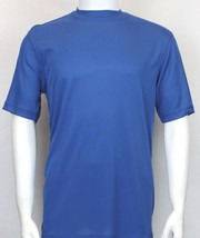 Men Dressy T-Shirt  Log-In Uomo Crew Neck Silky Short Sleeves 218 Royal blue - £31.59 GBP