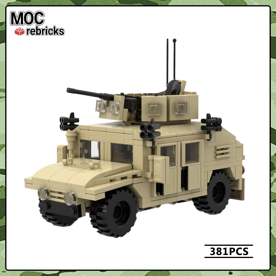 Military Vehicles Series HMMWV M1114 Car MOC Building Block DIY Model Collection - £46.74 GBP