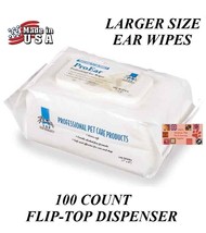 Top Performance 100 Ct Dispenser Pro Ear Ear Cl EAN Ing Wipes Dog Cat Reduces Odor - £14.42 GBP