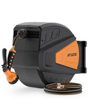 Ayleid Retractable Garden Hose Reel 1/2in x 130ft Wall Mount 9-Function ... - $256.01