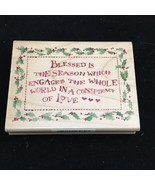 Blessed is The Season Holly Frame Wood Mounted Stamp  All Night Media - $6.75 CAD