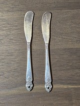 1950&#39;s Oneida Prestige DISTINCTION Silver Plate 2 Butter Knife Set - £7.85 GBP