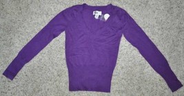 Womens Sweater Jr. Girls SO Purple V-Neck Long Sleeve-size S - $14.85