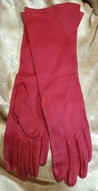 Vintage Wear-Right #120 Double Woven Cotton Womens Red Evening Gloves Sz 6 1/2 - £38.76 GBP