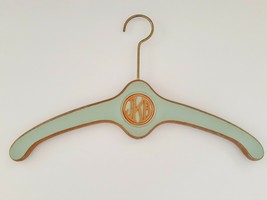 Vintage Wood Clothes Hangers Custom Monogram Initials - £55.25 GBP