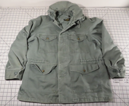 VTG USAF Military Issue Jacket 1956 Mens Medium Short Sage Green Hudson Garment - £53.54 GBP