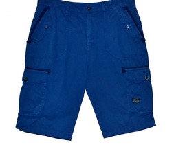 Cross Hatch  Blue Cargo  Men&#39;s Cotton Casual Shorts Black Lable Size 38W... - £28.57 GBP