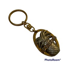 Hawaii 3D Keychain Pineapple Charm Swivel Gold Tone Souvenir Collector N... - $7.87