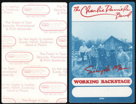 The Charlie Daniels Band OTTO Working Backstage Pass from the 1989 Simpl... - £5.43 GBP