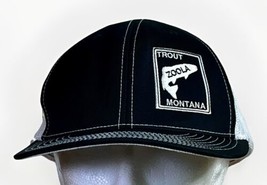 Trout ZOOLA Montana Fitted Hat Embroidered Mesh Trucker Fishing Cap - $19.11 CAD