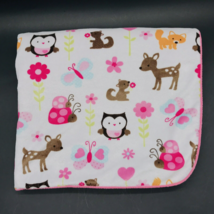 Circo Baby Blanket Deer Owl Ladybug Butterfly Fox Pink Sherpa Target - £17.30 GBP