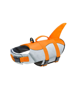 NEW Shark Dog Ripstop Life Jacket Safety Vest w/ Handle hi vis orange sz... - £11.81 GBP