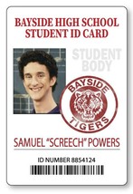 SCREECH Bayside High Saved By The Bell Name Badge with MAGNET Fastener Halloween - £13.58 GBP