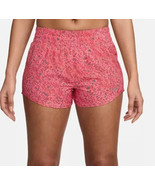 Nike Women&#39;s One Dri-FIT Mid-Rise 3&quot; Brief-Lined Shorts Coral Chalk Size... - $369.57 MXN