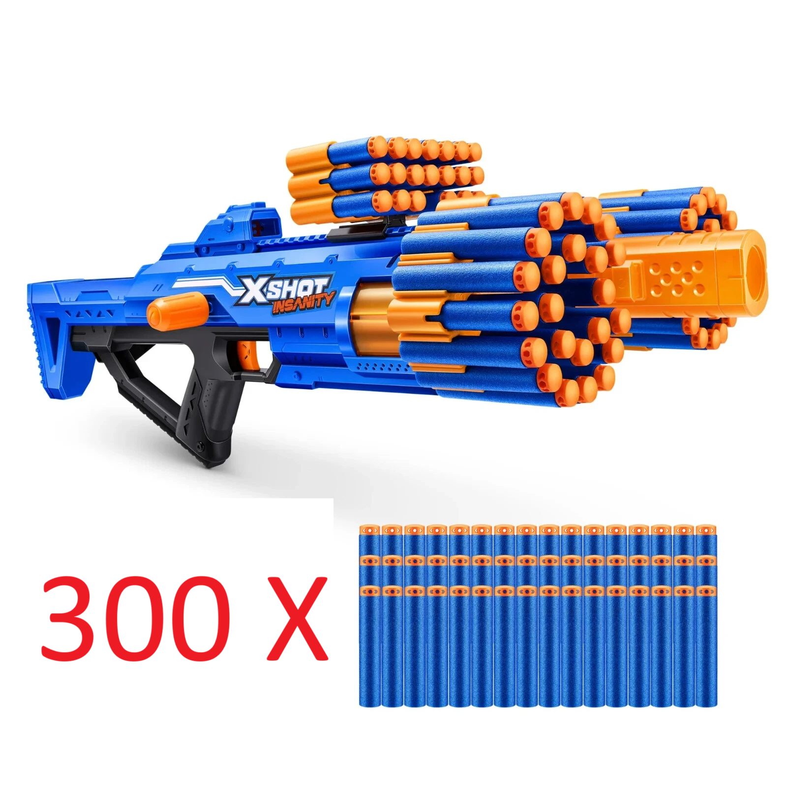 XShot Insanity Bezerko Gattling Shooter by ZURU with 300 Foam Darts - Ne... - $31.63