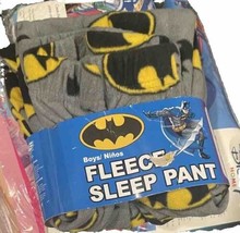 NIP Batman Grey Boys 14-16  Fleece Sleep Pant 100% Polyester Flame Resistant - £15.21 GBP