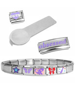OR Concert Italian Charm Bracelet Set with Tool - Butterfly Star Lipstic... - $27.00 CAD+