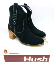 Hush Puppies Women&#39;s Hannah Suede Western Boots - Black, SIZE US 5.5M - £33.40 GBP