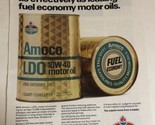 vintage Amoco Motor Oil Print Ad  Advertisement 1979 pa1 - £7.09 GBP