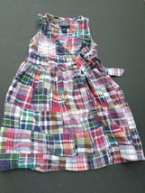 American Living Girls Size 5 Summer Dress Plaid Madras Wrap Around  - £16.50 GBP