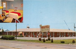 Greenfield Indiana Motel Weston~Arrow To Room Next To Coke Machine Postcard 1959 - £7.21 GBP