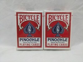 Set Of (2) Bicycle Pinochle Playing Card Decks Sealed - $11.88