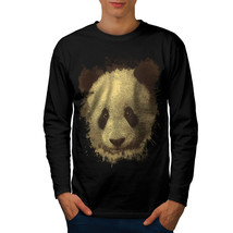 Panda Bear Cute Animal Tee Bamboo Bear Men Long Sleeve T-shirt - £11.98 GBP