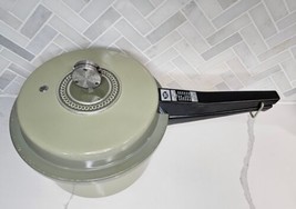 Vintage Mirro-Matic Pressure Cooker Avocado Green Aluminum 4QT Retro 70’s Trivet - £27.06 GBP