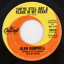 Glen Campbell – By The Time I Get To Phoenix/Place In My Heart 45 rpm 7&quot; Single - $6.21