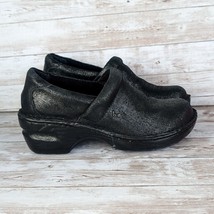 BOC Comfort Mules Clogs Leather Upper Black Shimmery - Size 6 - $24.99