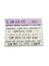 GRATEFUL DEAD/Sting Concert Ticket Sam Boyd Silver Bowl 5/16/1993 Jerry ... - $25.00