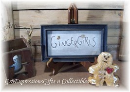 P Ri Mi Ti Ve Framed Stitchery~Gingerbreadman &quot;Gingergirls&quot; - £7.82 GBP
