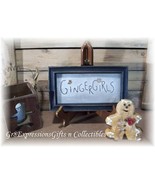 PRiMiTiVe Framed Stitchery~GINGERBREADMAN &quot;GINGERGIRLS&quot; - $9.95