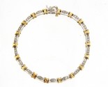 4mm Women&#39;s Bracelet 10kt Yellow and White Gold 367680 - £372.69 GBP