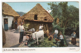 Costume Campestre Peasant Life Madeira Portugal 1910c postcard - $5.94
