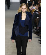 Helmut Lang Rare 2004 Vintage Purple Shearling Crop Asymmetric Jacket 42 - €622,53 EUR
