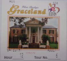 Vintage Elvis Presley’s Graceland Used Tour Ticket 1991 - $2.72 CAD