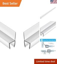 2-Pack Frameless Shower Door Side Seal Strip for 1/4" Glass Doors, Verti... - $85.37