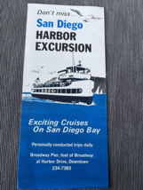 San Diego Harbor Excursion  California brochure  1960s - $17.50