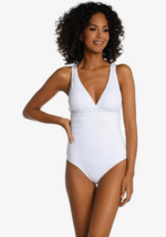 LA BLANCA One Piece Swimsuit Tummy Control White Size 12 $125 - NWT - £28.21 GBP