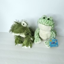 Ganz Webkinz Lot of 2 Frogs Stuffed Animal Plush Spotted Has Code 8&quot; Furry - $23.75