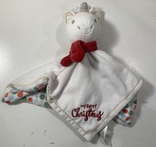 My First Christmas Unicorn Baby Lovey Plush Soft Toy White Security Blanket - $148.14 MXN