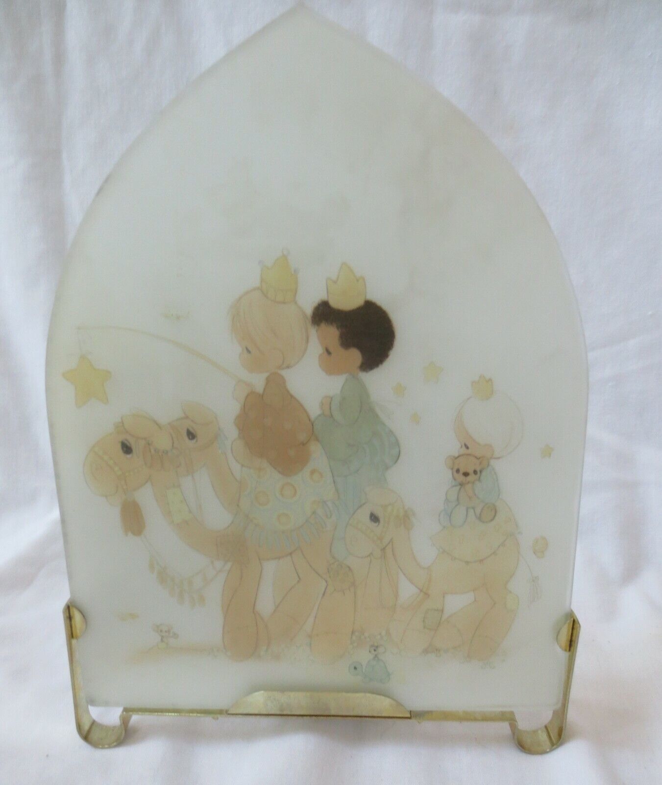 Vtg Precious Moments Stained Glass Effect Follow Star Candle Holder Rare 70's - $25.00