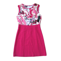 NWT Lafayette 148 Mixed Media A-line in Pink Swirl Print Silk Wool Dress 8 $498 - £57.55 GBP