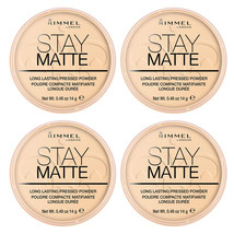 (4 Pack) NEW Rimmel Stay Matte Pressed Powder Transparent, 0.49 Ounces - £18.05 GBP