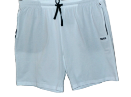 Hugo  Boss Men&#39;s Mix&amp;Metch White Black Logo Knit Cotton Casual Shorts Si... - $37.08