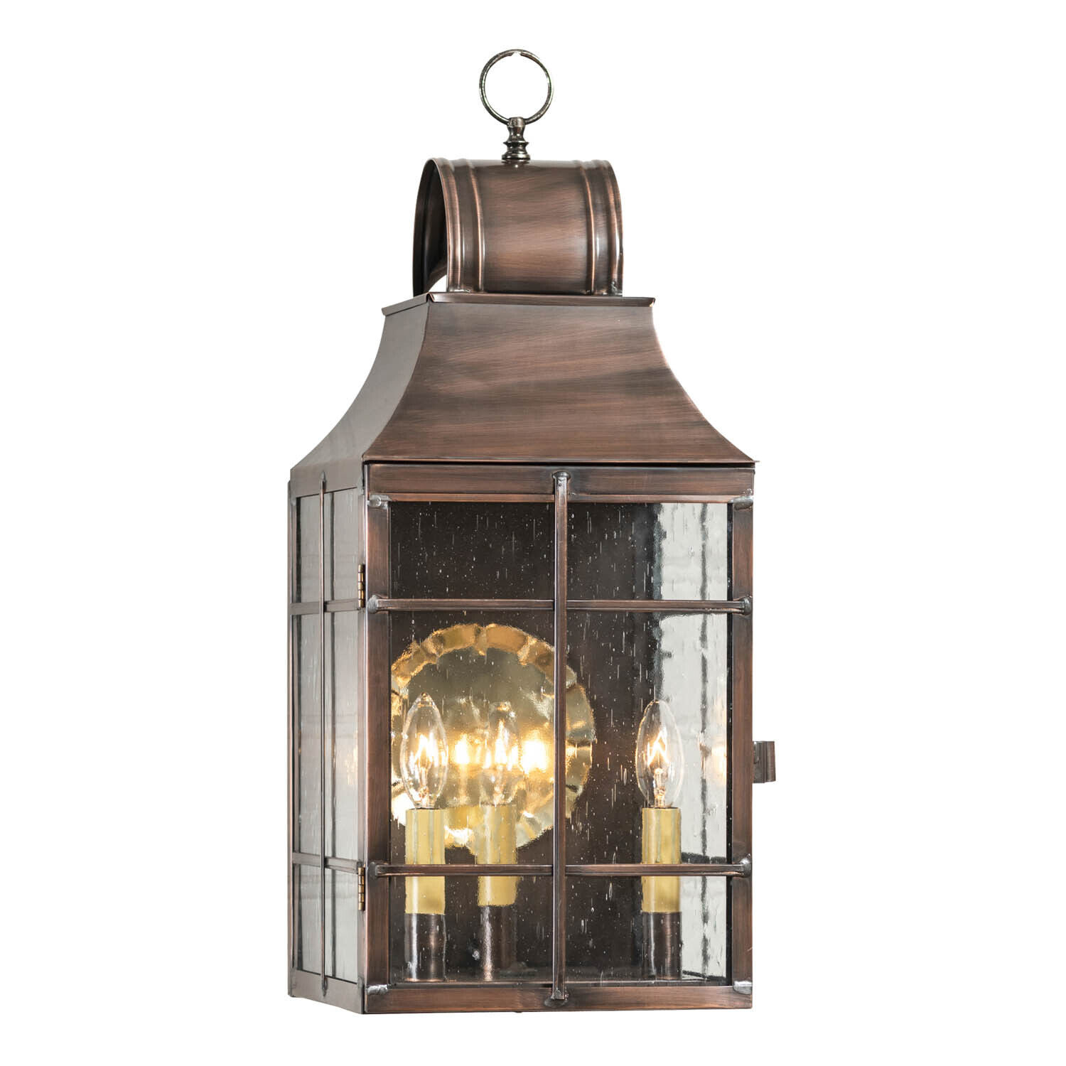 Stenton Outdoor Wall Light in Solid Antique Copper - 3 Light - $514.95