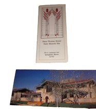 Dana Thomas House Historic Site Illinois Pamphlet &amp; Long Postcard - $5.78