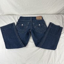 True Religion Women&#39;s Billy Cut Pointed Flaps Dark Blue Jeans Sz 28 Made... - $69.29