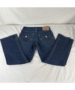 True Religion Women&#39;s Billy Cut Pointed Flaps Dark Blue Jeans Sz 28 Made... - £54.52 GBP